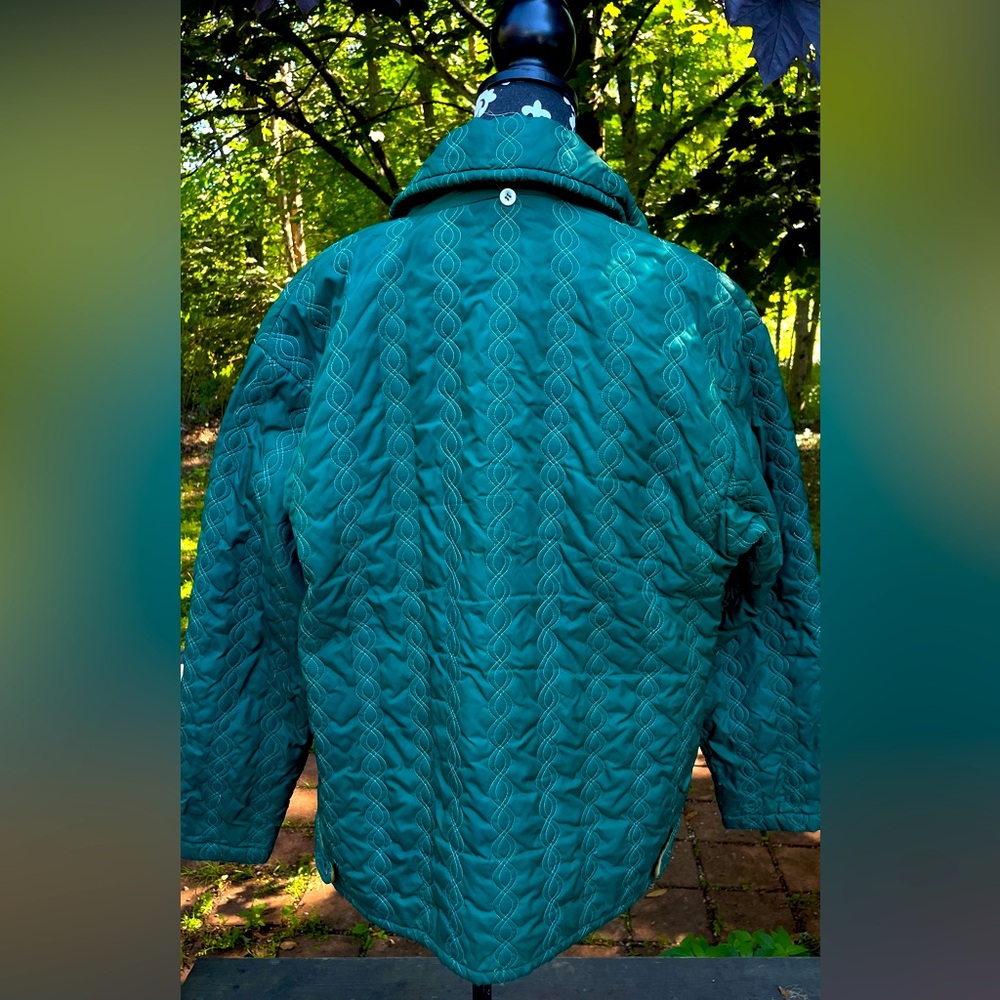 Vintage Green Patterned Jacket - image 2